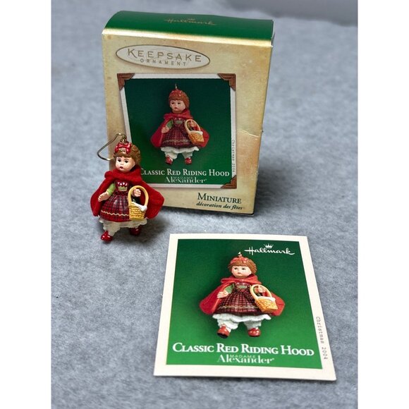 Hallmark Keepsake Ornament 2004 Classic Red Riding Hood Madame Alexander Miniatu - Picture 1 of 8